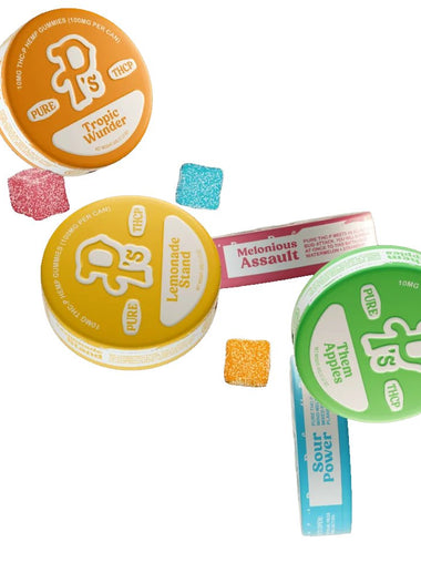 Pure P's 100mg THC - P Gummy Can - Vapor Fog - 683723246001 - Delta - Edibles