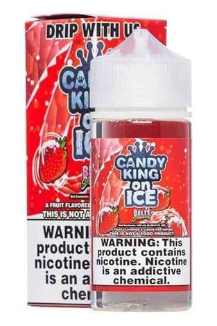 Candy King 100ml Belts Strawberry on Ice - My Store - 653341352491 - Liquids - Candy King