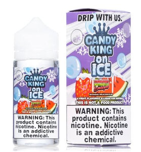 Candy King 100ml Strawberry Watermelon Bubblegum on Ice - Vapor Fog - 653341352798 - Liquids - Candy King
