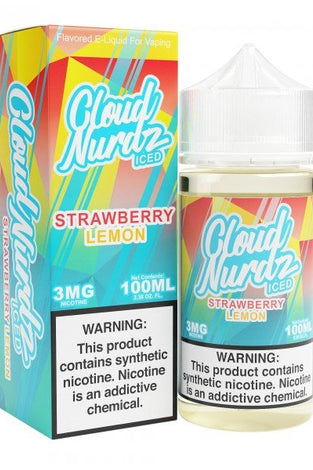 Cloud Nurdz 100ml Strawberry Lemon Iced - My Store - 0765066671747 - Liquids - Cloud Nurdz