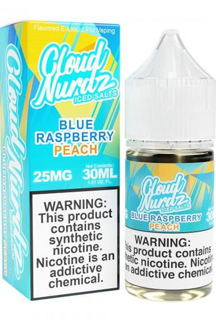 Cloud Nurdz Salt 30ml Peach Blue Raspberry Iced - My Store - 0012436996871 - Nic Salts - Cloud Nurdz Salt