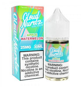 Cloud Nurdz Salt 30ml Watermelon Apple Iced - My Store - 0012436996918 - Nic Salts - Cloud Nurdz Salt