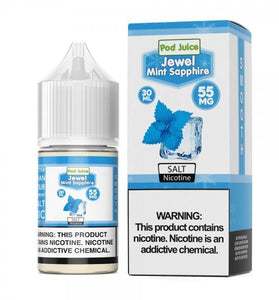 Pod Juice Salt 30ml Jewel Mint Sapphire - My Store - 0302035551602 - Nic Salts - Pod Juice Salt