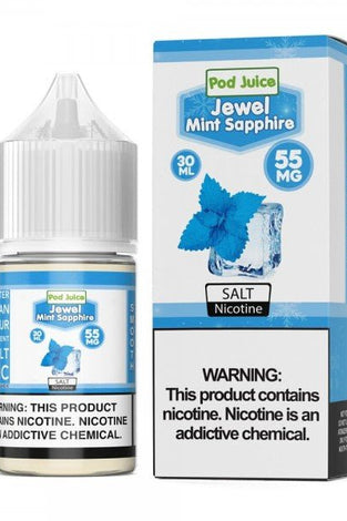 Pod Juice Salt 30ml Jewel Mint Sapphire - My Store - 0302035551602 - Nic Salts - Pod Juice Salt